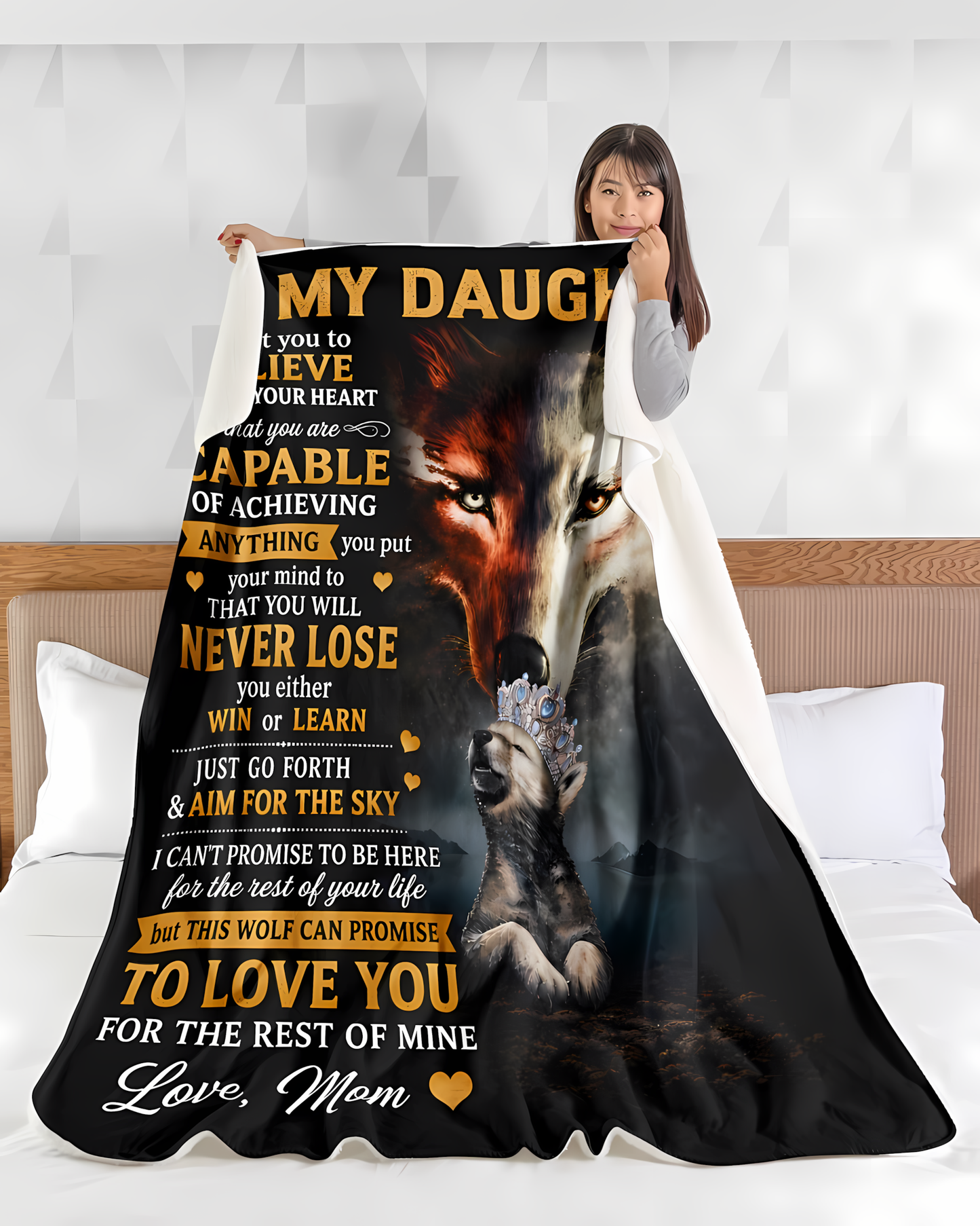 Special Gift For Your Daughter Blanket - From Mom (SKU2606-38)