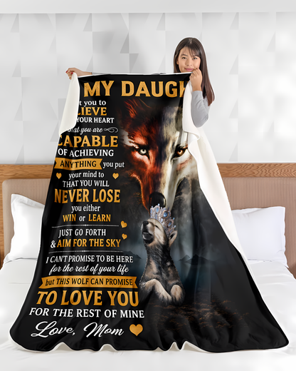 Special Gift For Your Daughter Blanket - From Mom (SKU2606-38)