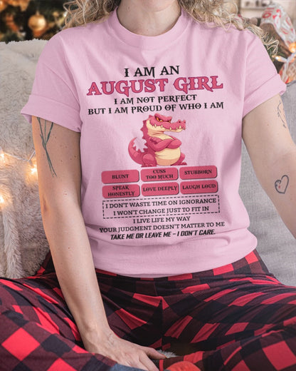 August Girl Shirt – Birthday Gift for Women - SNOW08 FMA (SKU10-80-08)