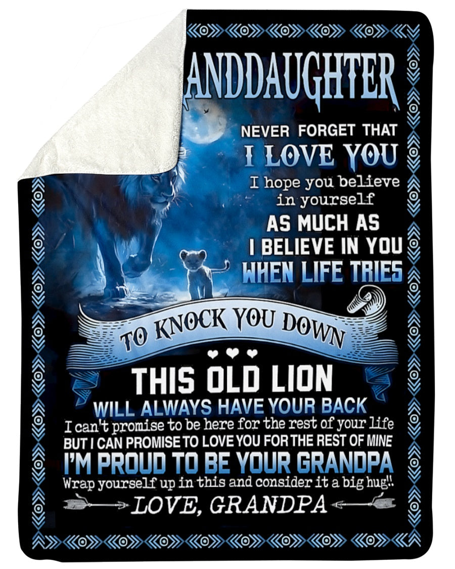 Special Gift For Your Granddaughter Blanket - From Grandpa (SKUB12-137)
