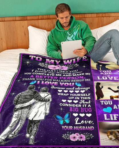 Special Gift For Your Wife Blanket - From Husband (SKU-CHAU-B14) FULL