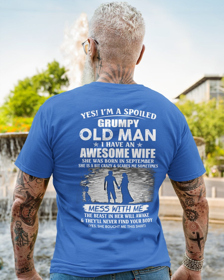 Awesome wife was born September - Gift for boyfriend, Gift for husband from wife - Perfect gift for your husband - SNOW09 (SKU10-79-09)