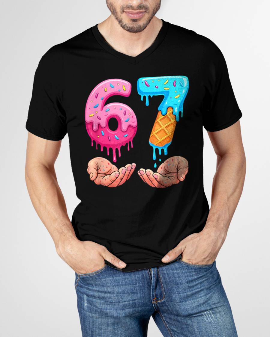 ICE CREAM 6 7 - UNISEX MEME T-SHIRT - SNOW00