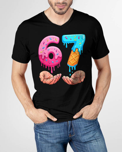 ICE CREAM 6 7 - UNISEX MEME T-SHIRT - SNOW00