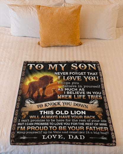 To my Son Love, from dad - Blanket
