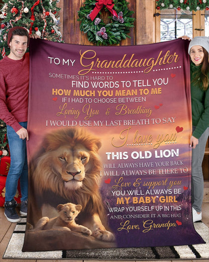 Special Gift for Your Granddaughter - From Grandpa Blanket (SKUB11-83)