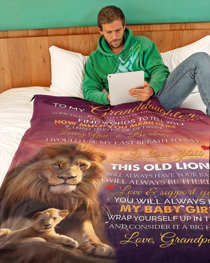 Special Gift For Your Granddaughter Blanket - From Grandpa (SKUB11-83)