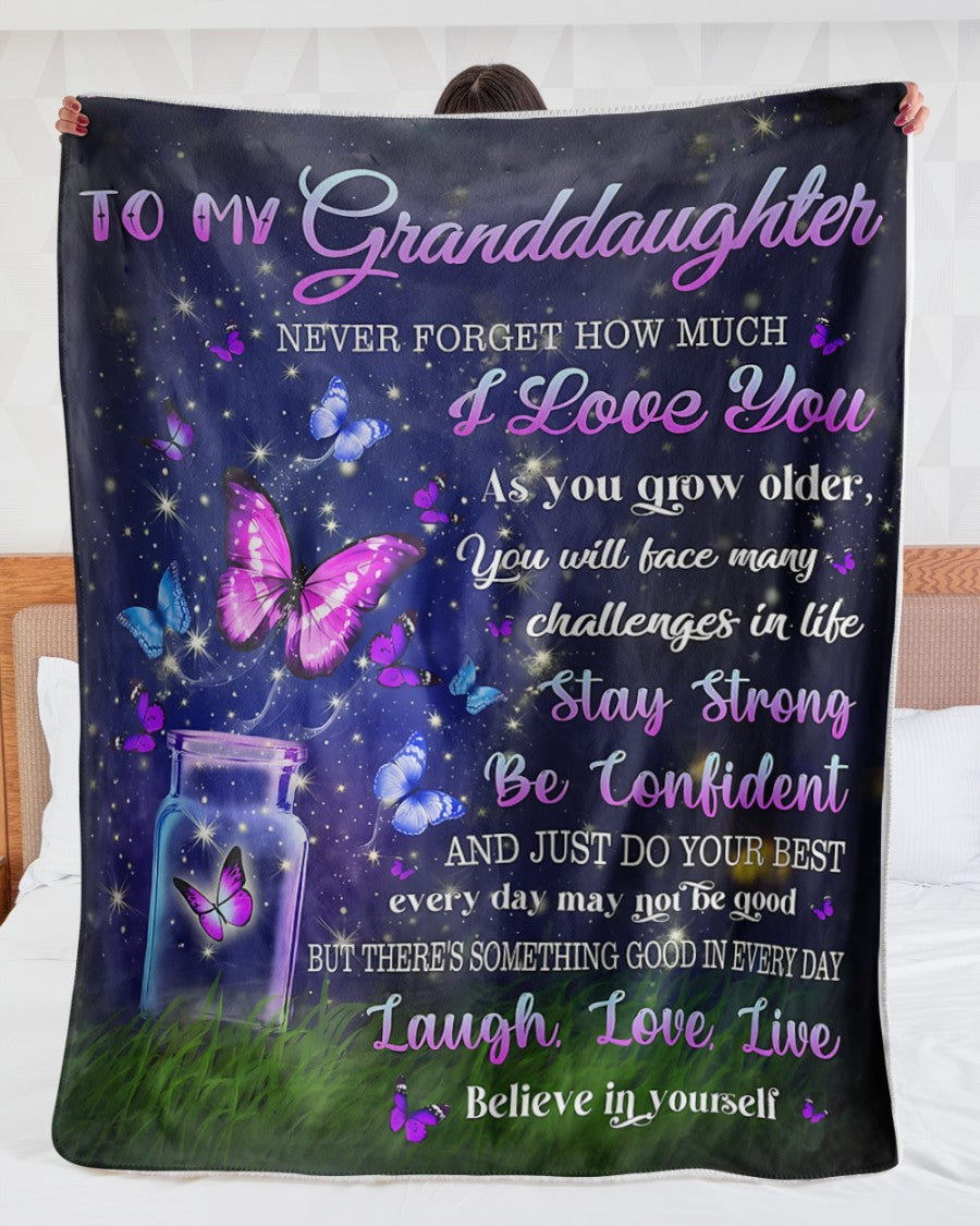 BLANKET FOR GRANDDAUGHTER – COMFORT & WARMTH GIFT 2 Sherpa Fleece Blanket NTTD00 (SKUB08-60)