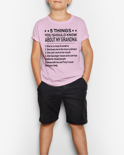 5 THINGS  YOU SHOULD KNOW ABOUT MY GRANDMA - Gift for granddaughter snow00 (SKU10-18)