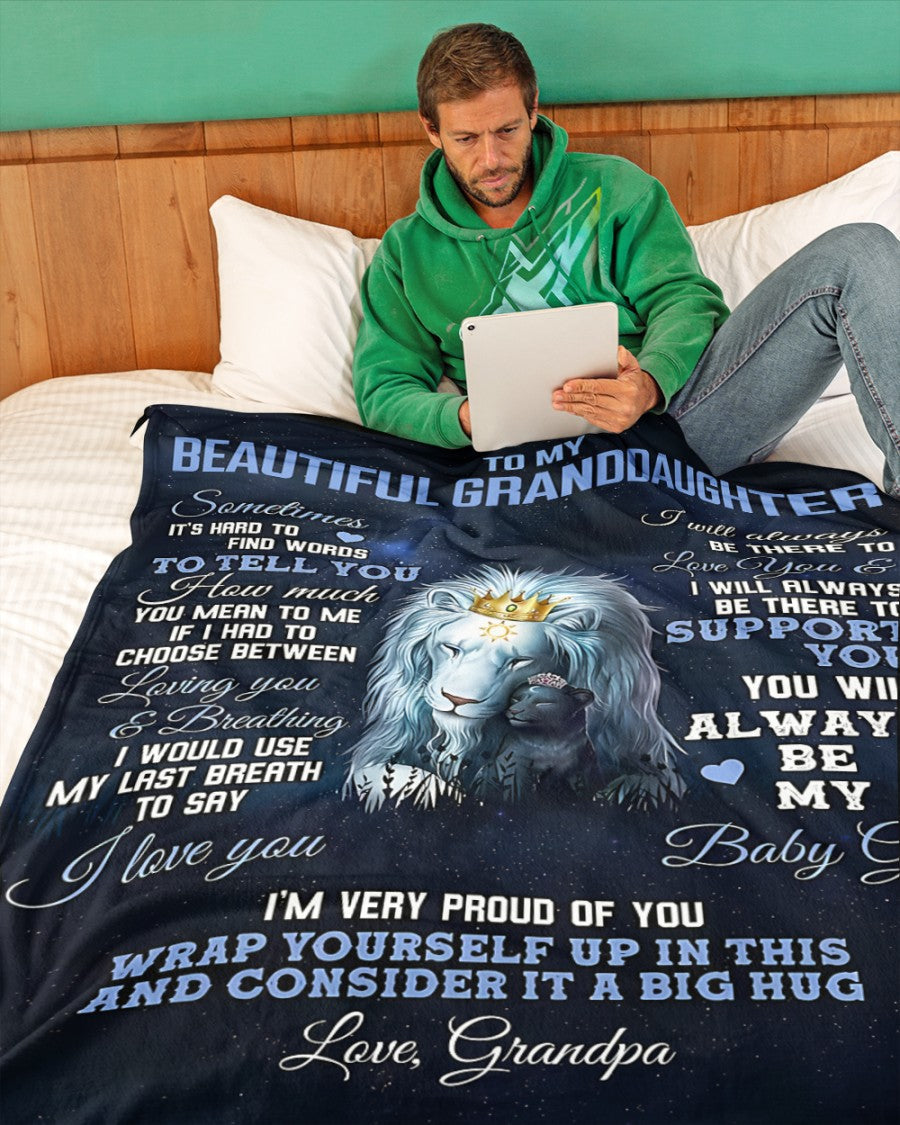 Special Gift For Your Granddaughter Blanket - From Grandpa (SKUB10-175) FULL