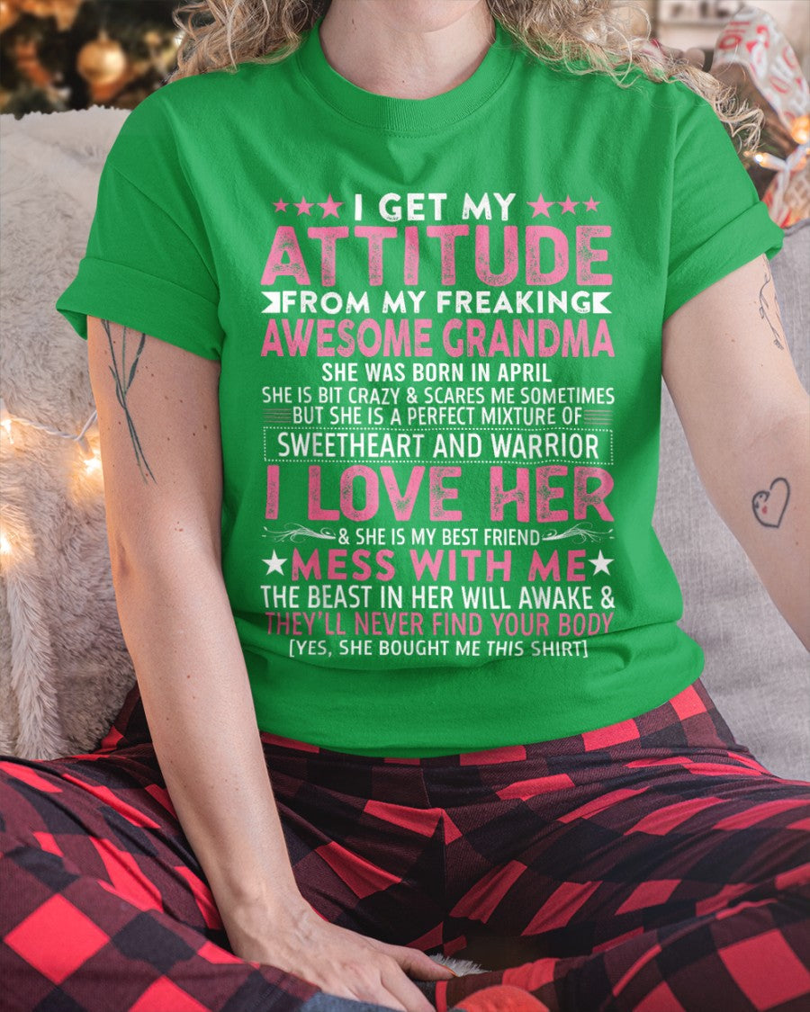I GET MY ATTITUDE FROM MY GRANDMA APRIL EDITION – FROM GRANDMA TO GRANDDAUGHTER snow04 (SKU07-163-04)