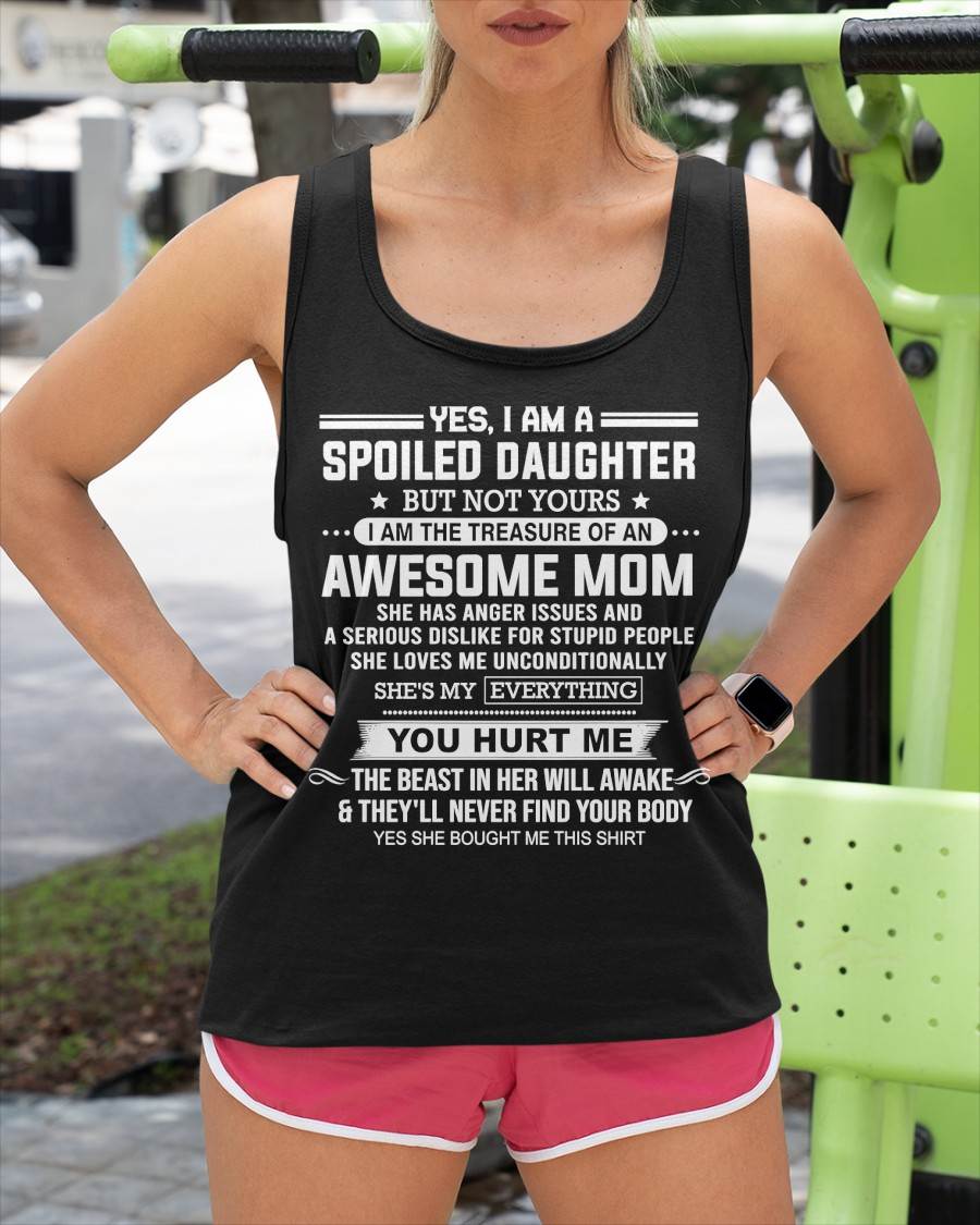I AM THE TREASURE OF AN AWESOME MOM - GIFT T SHIRT FROM MOM FOR DAUGHTER - SNOW00 (SKU2603-366-00)