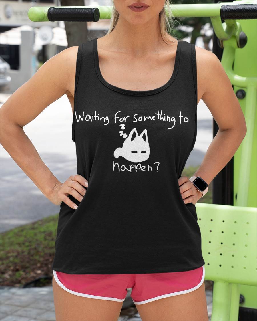 Cat Lover Waiting for Something to Happen Omori Cat Inspired T-Shirt