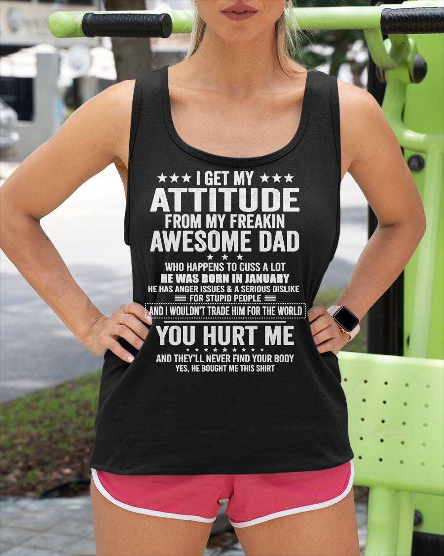 JANUARY, I WOULDN'T TRADE HIM FOR THE WORLD - GIFT T SHIRT FROM DAD FOR DAUGHTER - SNOW01 (SKU2604-67-01)