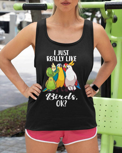 I Just Really Like Birds Parrot Cockatoo Budgerigar T-Shirt