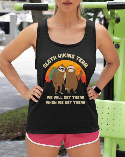 Sloth Hiking Team - Funny Vintage Gift T-Shirt