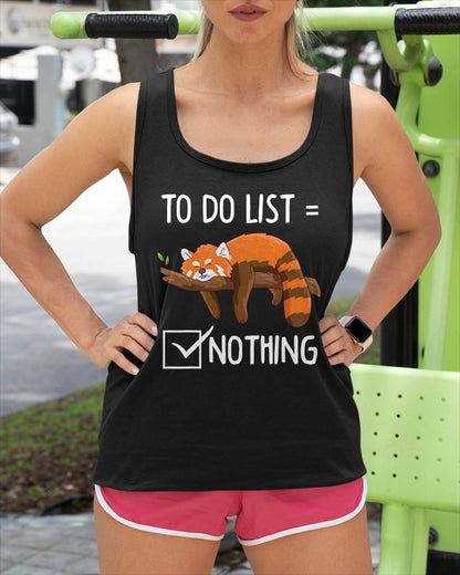 Red Panda Lazy Tired Chilling to Do List Nothing Pandas T-Shirt