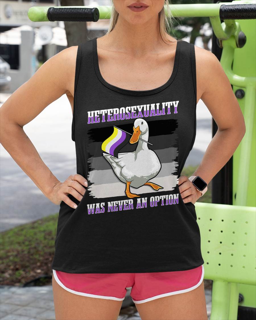 Funny Duck Meme Nonbinary Flag Genderqueer Pride Enby Goose T-Shirt