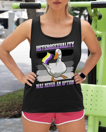 Funny Duck Meme Nonbinary Flag Genderqueer Pride Enby Goose T-Shirt