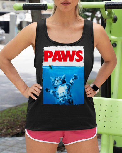 xiongying Paws Cat and Mouse Top, Cute Funny Cat Lover Parody T-Shirt