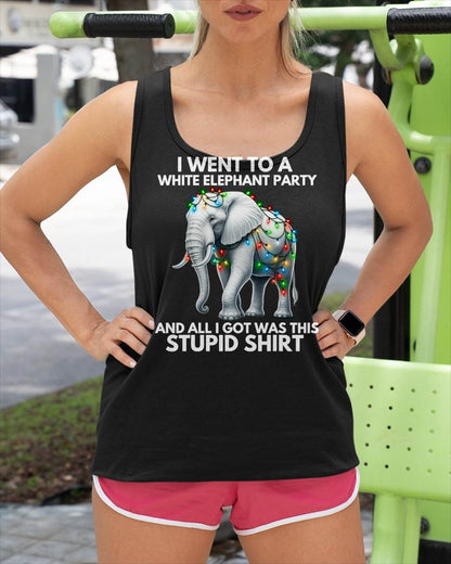 Funny White Elephant Gift Wrapped Elephant Dumb Gift T-Shirt