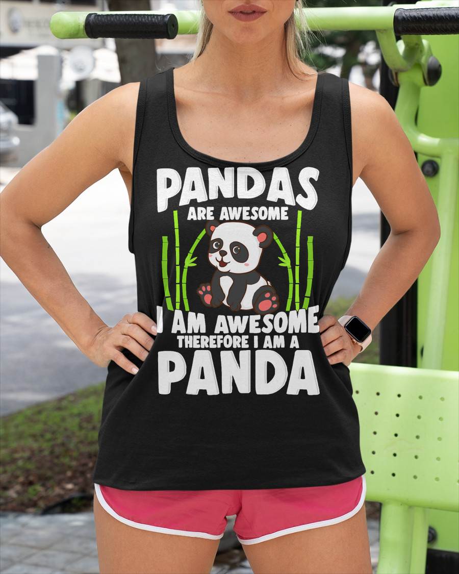 Panda Shirt Cute Panda Tshirt Pandas are Awesome Panda Bear T-Shirt