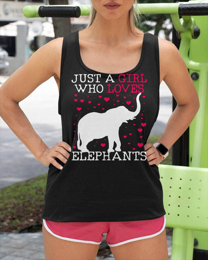 Elephant T-Shirt Elephant T-Shirt Just A Girl Who Loves Tee T-Shirt