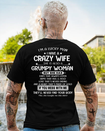 LUCKY MAN OF A GRUMPY WIFE  - GIFT FROM WIFE - SNOW00 (SKU12-277-00)