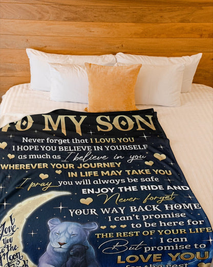 Special Gift For Your Son Blanket - From Mom00