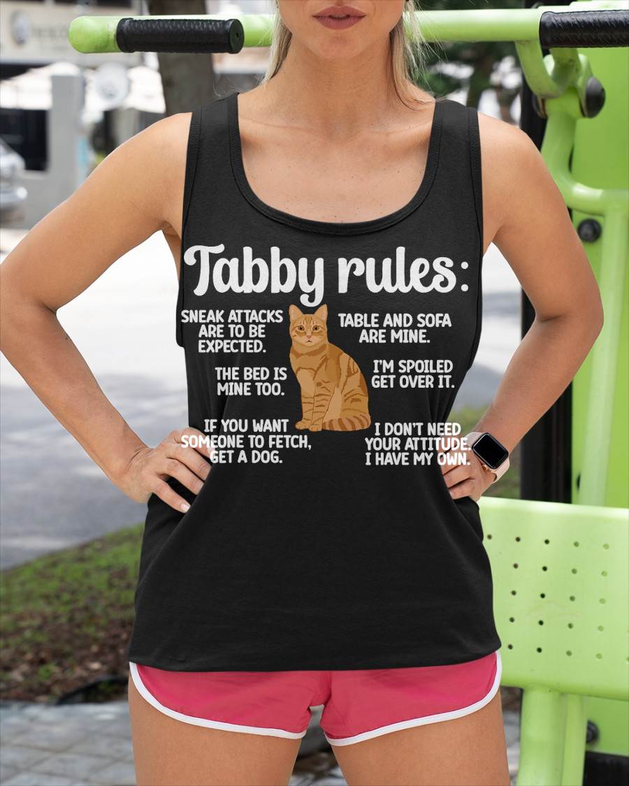 Tabby Rules Orange Tabby Cat Lover Orange Tabby Cat Owner T-Shirt