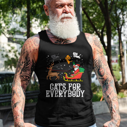 Cats For Everybody Christmas Cat Funny Xmas Women Santa T-Shirt - Christmas Unisex T-Shirt/Hoodie/Sweatshirt - SNOW00