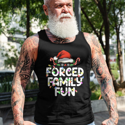Forced Family Fun Christmas Pajamas Funny T-Shirt - Christmas Unisex T-Shirt/Hoodie/Sweatshirt - SNOW00