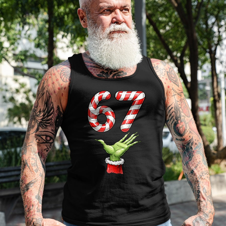 Santa Six Seven 67 Meme Christmas 67 Candy Cane Kids Boys T-Shirt - Christmas Unisex T-Shirt/Hoodie/Sweatshirt - SNOW00