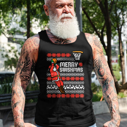 Merry Swishmas Basketball Ugly Christmas Xmas Men Boys Kids T-Shirt - Christmas Unisex T-Shirt/Hoodie/Sweatshirt - SNOW00