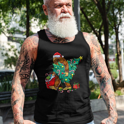 Most Wonderful Christmas Co Bigfoot Christmas Tree Lights Xmas Boys Men Sasquax T-Shirt - Christmas Unisex T-Shirt/Hoodie/Sweatshirt - SNOW00