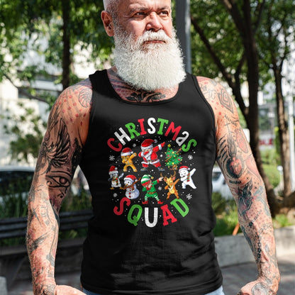 Christmas Squad Santa Dabbing Elf Family Matching Pajamas T-Shirt - Christmas Unisex T-Shirt/Hoodie/Sweatshirt - SNOW00