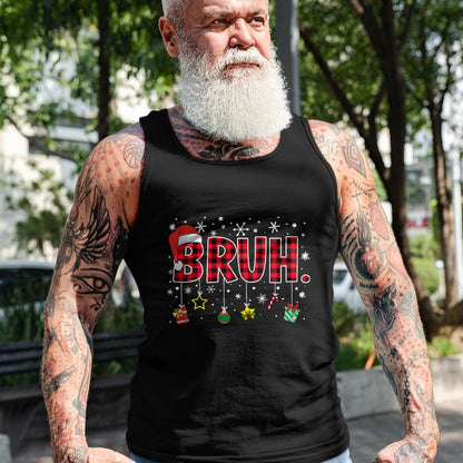 Bruh Funny Christmas Red Plaid Teens Boys Kids Xmas Pajamas T-Shirt - Christmas Unisex T-Shirt/Hoodie/Sweatshirt - SNOW00