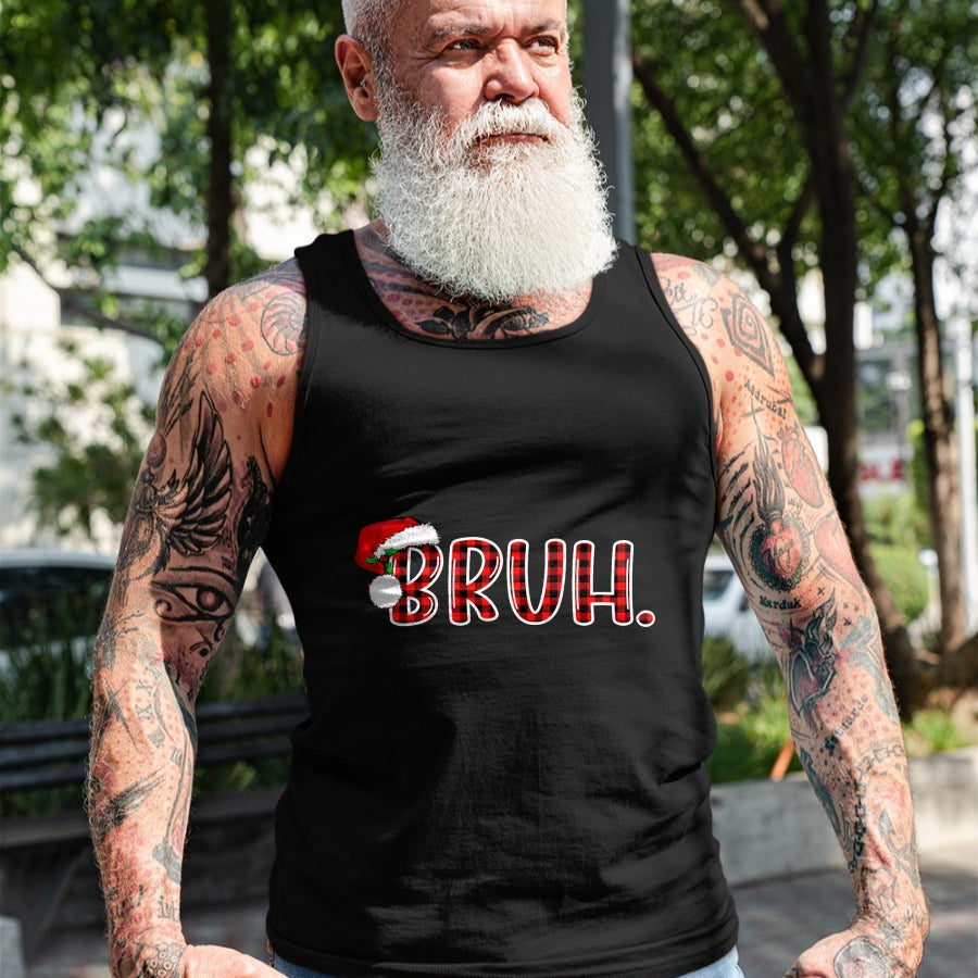 Bruh Funny Christmas Plaid Teens Boys Kids Xmas Pajamas T-Shirt - Christmas Unisex T-Shirt/Hoodie/Sweatshirt - SNOW00