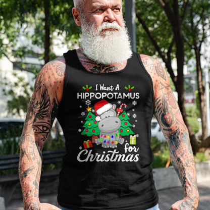I Want A Hippopotamus For Christmas Cute Gift Xmas Costume T-Shirt - Christmas Unisex T-Shirt/Hoodie/Sweatshirt - SNOW00
