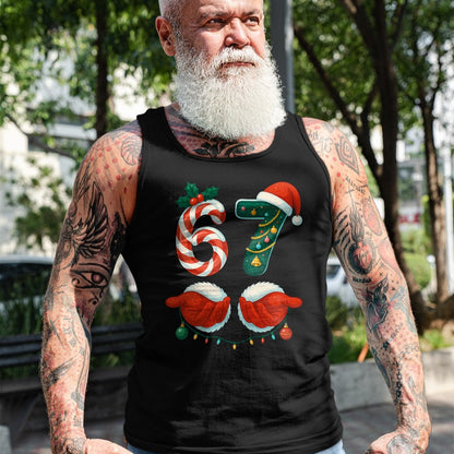 67 Christmas 6 7 Meme Pajamas Holiday Gen Alpha Slang T-Shirt - Christmas Unisex T-Shirt/Hoodie/Sweatshirt - SNOW00