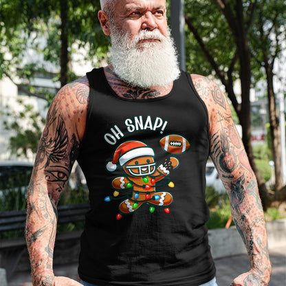 Funny Gingerbread Man Pajamas & PJs Xmas Holiday Oh Snap Gingerbreadman Christmas Football T-Shirt - Christmas Unisex T-Shirt/Hoodie/Sweatshirt - SNOW00