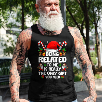Being Related To Me Funny Christmas Family Xmas Pajamas T-Shirt - Christmas Unisex T-Shirt/Hoodie/Sweatshirt - SNOW00