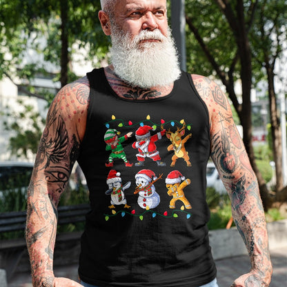 Dabbing Santa Elf Friends Christmas Boys Girls Men Xmas Dab T-Shirt - Christmas Unisex T-Shirt/Hoodie/Sweatshirt - SNOW00