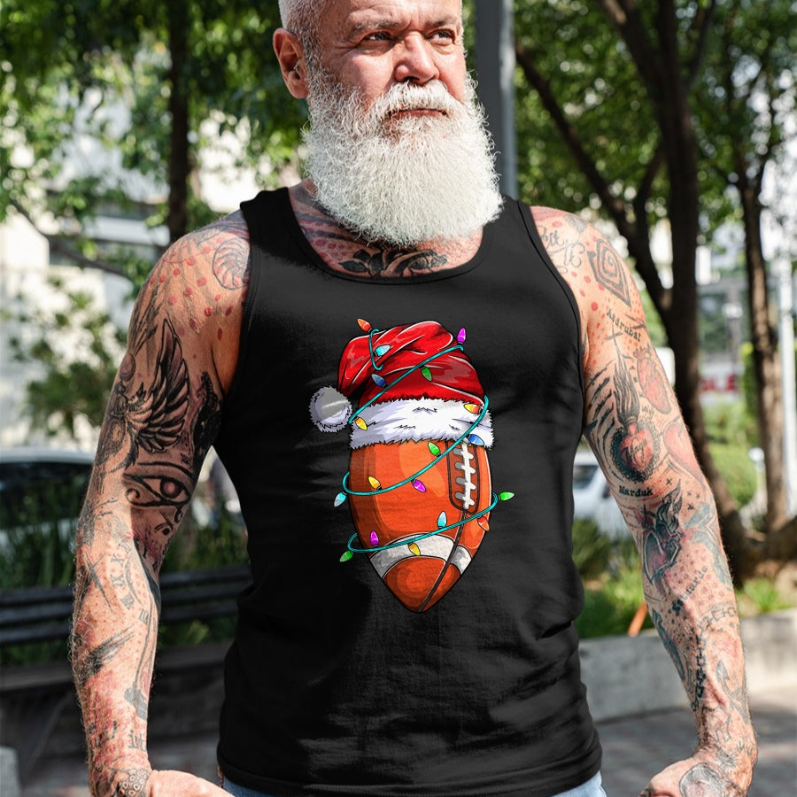 Santa Sports Design For Men Boys Christmas Football Player T-Shirt - Christmas Unisex T-Shirt/Hoodie/Sweatshirt - SNOW00