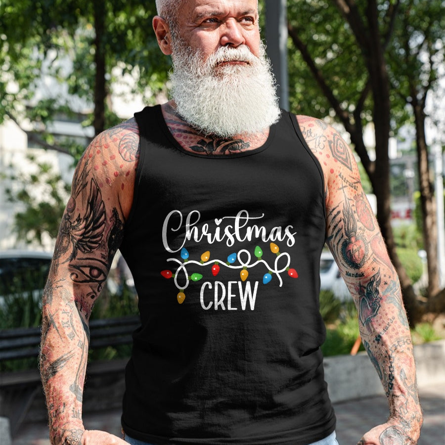 Christmas Crew Xmas Lights Family Matching Pajamas Holiday T-Shirt - Christmas Unisex T-Shirt/Hoodie/Sweatshirt - SNOW00