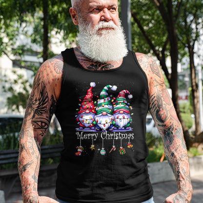 Cute Gnomes Merry Christmas Light Family Gnome Xmas Matching T-Shirt - Christmas Unisex T-Shirt/Hoodie/Sweatshirt - SNOW00
