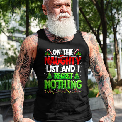 On The Naughty List and Regret Nothing Pjs Christmas Xmas Ki T-Shirt - Christmas Unisex T-Shirt/Hoodie/Sweatshirt - SNOW00