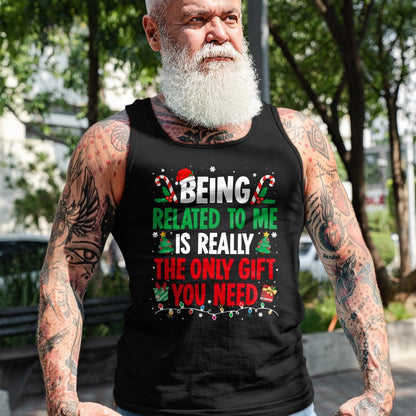 Being Related To Me Funny Christmas Family Xmas Pajamas T-Shirt  - Christmas Unisex T-Shirt/Hoodie/Sweatshirt - SNOW00