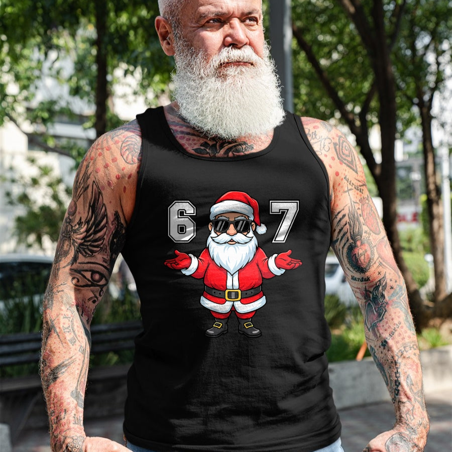 67 Meme Six Seven 6 7 Funny Santa Matching Xmas 67 Christmas T-Shirt - Christmas Unisex T-Shirt/Hoodie/Sweatshirt - SNOW00 (Copy)