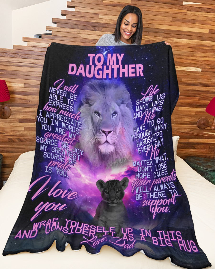 Special Blanket for Daughter - Perfect Gift From Dad - (SKUB09-70)